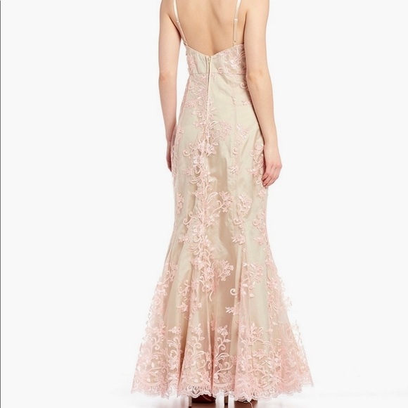 NWT WINDSOR Embroidered Lace Trumpet MAXI Dress 7 - Picture 6 of 8